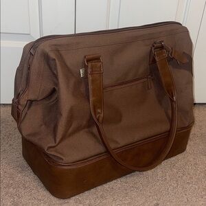 BEIS Weekender Brown Travel Bag- Used only one time.